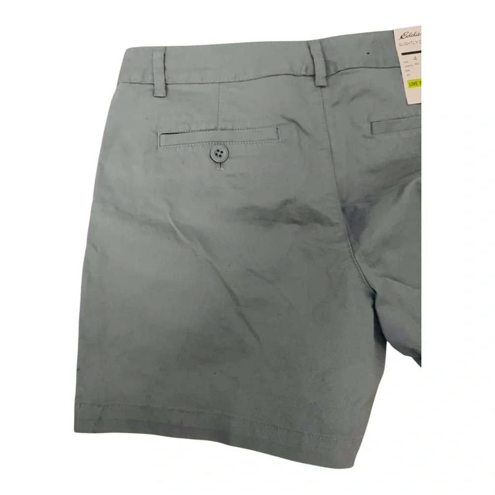 Eddie Bauer Women’s Legend Wash Slightly Curvy Shorts Size 4 Light‎ Blue New - Picture 10 of 10